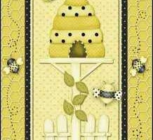 Abelha colmeia – Amarelo preto ( Painel )