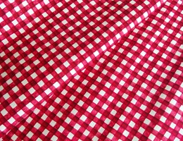 Xadrez country Vermelho cereja Branco