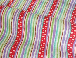 Risca ondulada Vermelho Lilás Verde Turquesa