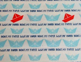 Barco Papel – Azul Vermelho alaranjado