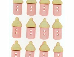 Conjunto botões aplicações Dress It Up – Sew Cute Baby Bottles Girl – Biberão – Nascimento 