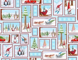 Gnomos na neve - Postais