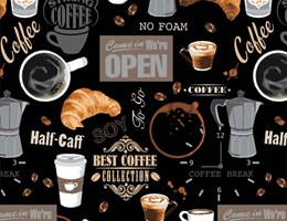 Café - fundo preto