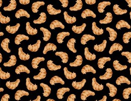 Croissant - fundo preto