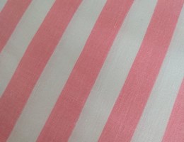 TE1675 - Risca larga branco e rosa coral