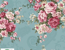 TE2238 - Rosas sobre azul romântico 