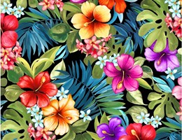 TE2267 - Flores Hawai fundo preto