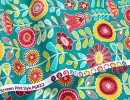 TE2343 - Tecido floral  Contempo's "Planted with Love" 