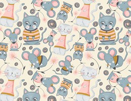 TE2344 - Gatos "Kitty Garden" da Fabricart 12601