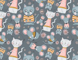 TE2345 - Gatos "Kitty Garden" da Fabricart 12602