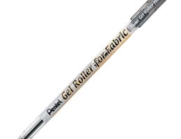Caneta Gel Roller para Tecido Preta Pentel