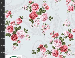 Rosas delicadas sobre fundo cinza suave- Molly Roses 4501-785