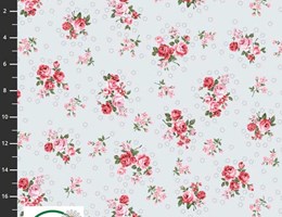 Rosas delicadas sobre fundo cinza suave- Molly Roses 4501-789