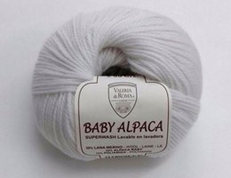 Lã Baby Alpaca da Valeria di Roma – 000 Branco Natural