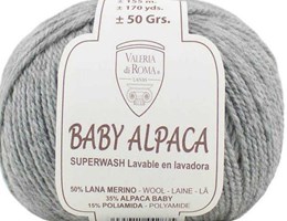 Lã Baby Alpaca da Valeria di Roma – 031 Cinza médio