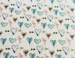 Corações do Valentim em menta e rosa 