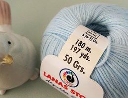 Fio Algodón Soft  - 402 – Azul bebé – ( Lote com 3 novelos de 50Grs )