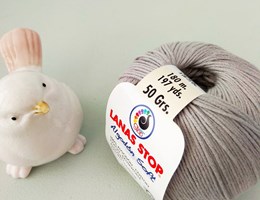 Fio Algodón Soft  - 555 Cinza – 50Grs ( Lote com 3 novelos de 50Grs )