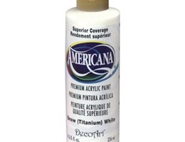 Tinta Acrílica Americana Decoart 236ml – DA01 – Snow (Titanium) White – Branco