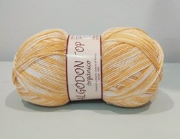 Fio Algodon Top Orgánico – 1297 – Mesclado Ocre Mostarda Pérola Branco 100Grs