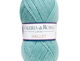 Fio Halley – 320 – Azul menta com fio prata claro 100Grs