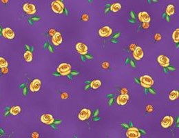 Mini rosas amarelas sobre violeta