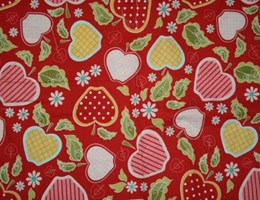 Maçãs floridas vermelho