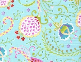 Floral exótico com Pássaros – Azul