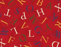 Letras sobre vermelho