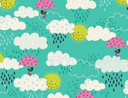 Passarinho protegido da chuva – Nuvens